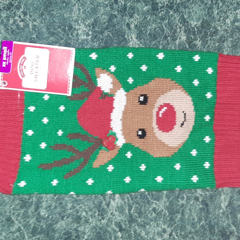 💞Free in a Bundle-Dog Sweater-🐕 Dog Christmas Sweater Cute❣🦌Rein Deer Santa